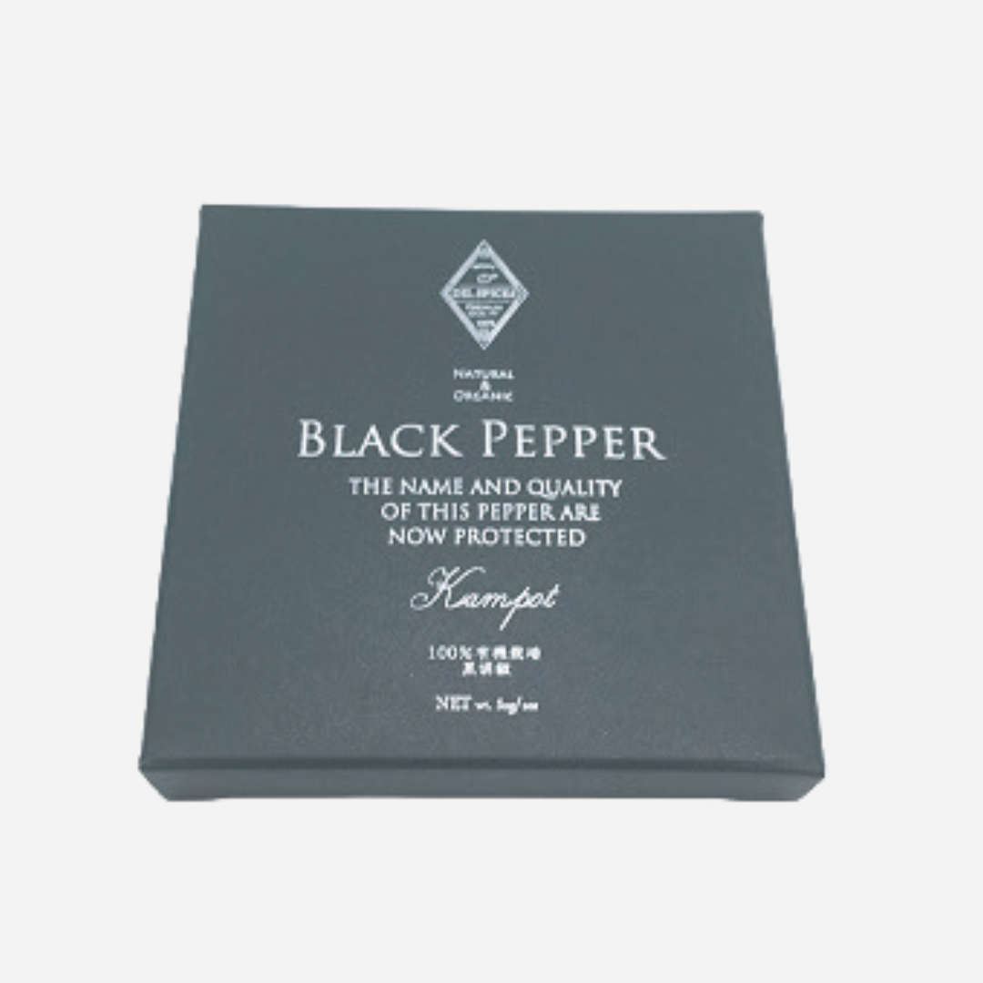【DIL SPICES】KAMPOT BLACK PEPPER BOX 有機栽培 黒胡椒-カポネット産- 30g